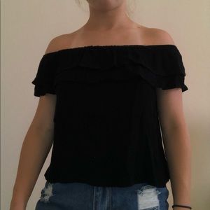 ruffle off the shoulder top
